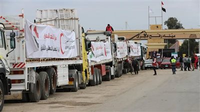 قافلة «زاد العزة» الـ 248 تدخل إلى الفلسطينيين في قطاع غزة