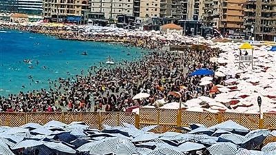 إقبال كبير على شواطئ الإسكندرية.. نسب الإشغال تصل إلى 100% في عدد من الشواطئ
