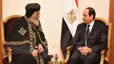 الرئيس السيسي يقدم التعازى فى شهداء مصر والكنيسة بالكاتدرائية بالعباسية