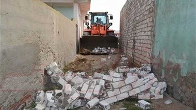 بالصور.. مديرية أمن كفرالشيخ تشن حملة لإزالة التعديات بأرارضى الدوله