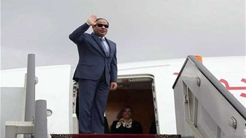 السيسى يغادر القاهرة