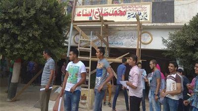 بالصور.. تغيير اسم مدرسة بسيون إلى مدرسة 