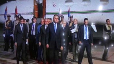 وصول رئيس مجلس الأمة الجزائري للمشاركة بمنتدى شباب العالم