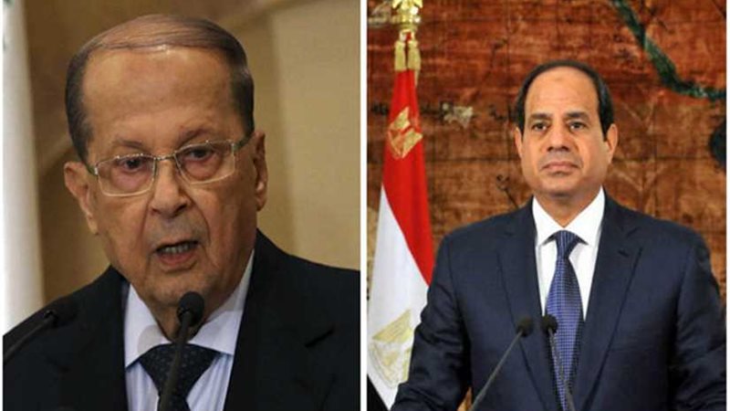 السيسي وعون تشاورا