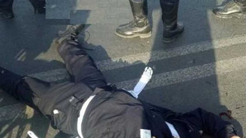 إصابة شرطي إثر سقوطه