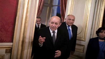 شكري يلتقي وزير الخارجية الفرنسي