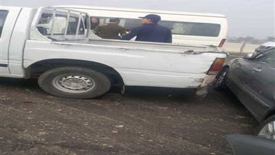 إصابة 9 أشخاص في تصادم 24 سيارة بطريق شبرا – بنها ‎