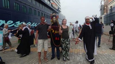 وصول 400 سائح لميناء الإسكندرية على متن 