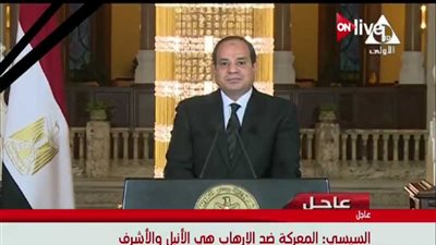السيسي: الإرهاب يحاول إيقافنا ..ولن تتحطم إرادتنا