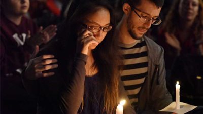 وقفة أمام مقر السفارة المصرية في بيروت تضامنا مع مصر في مواجهة الإرهاب