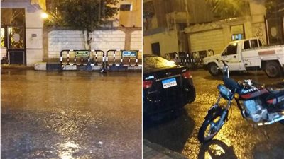 أمطار متفرقة على أنحاء محافظة دمياط