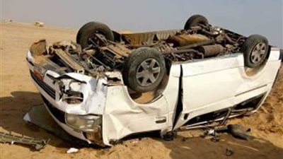 الصحة: وفاة مواطن وإصابة 9 آخرين بحادث انقلاب ميكروباص بحلوان