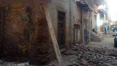 بالصور.. انهيار منزل بقليوب دون خسائر في الأرواح