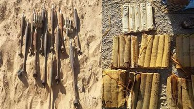 المتحدث العسكري: ضبط مقذوفات مضادة للدبابات وأحزمة ناسفة وتدمير 3 أوكار للإرهابيين بوسط سيناء