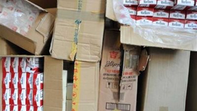 إحباط تهريب 150 ألف علبة سجائر مسرطنة بكفر الدوار