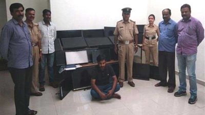 يسرق 120 جهاز تلفزيون من الفنادق