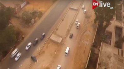 لقطات جوية لرصد الحالة المرورية بشوارع العاصمة بعد فتح الطرق بسبب الشبورة 