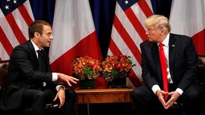 ترامب يبحث مع ماكرون تحريك عملية السلام في الشرق الأوسط