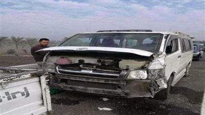 مصرع شخصين في حادث تصادم بالطريق الزراعي