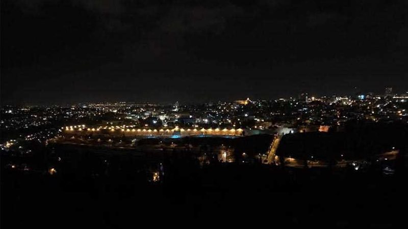 إطفاء أضواء قبة الصخرة