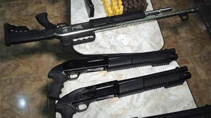 ضبط 5بنادق خرطوش