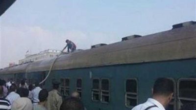 توقف حركة خطوط الوجه القبلى بعد نشوب حريق بقطار قرب المنيا