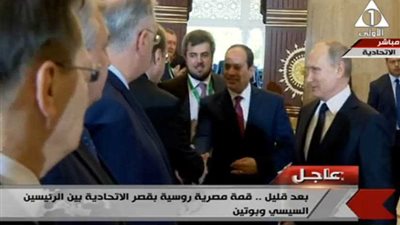 السيسي وبوتين يصلان قصر الاتحادية (فيديو)