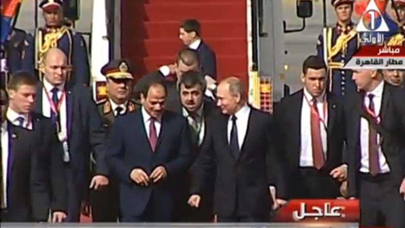 السيسي يستقبل بوتين
