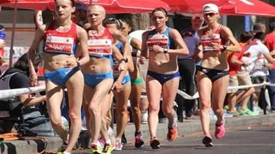 سباق 50 كيلومتر مشي للسيدات فى أوروبا لأول مرة