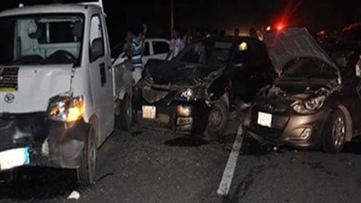 مصرع وإصابة 6 أشخاص إثر حادث تصادم على طريق مطروح الساحلي