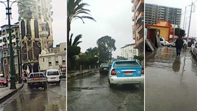 موجة من الأمطار تضرب دمياط (صور)