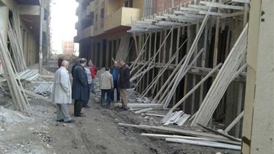 حملة لإزالة المبانى المخالفة وايقاف الأعمال (صور)