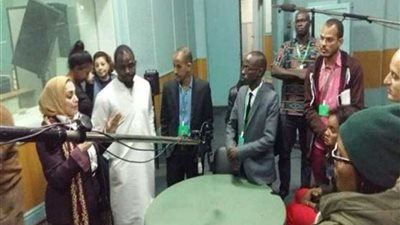 الإعلاميون الأفارقة في جولة باستديوهات الإذاعات الموجهة في ماسبيرو