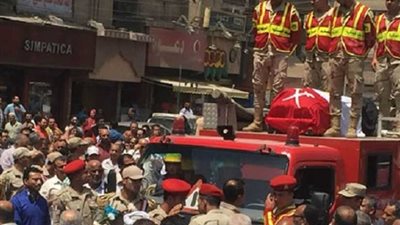 تشييع جنازة الشهيد الكفراوي بالشرقية (فيديو)