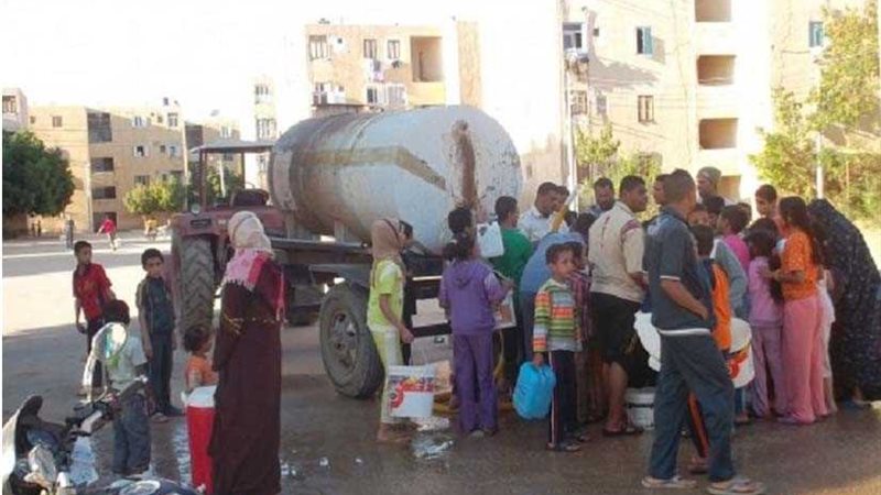 قطع المياه بعدة مناطق