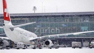 شل حركة الطيران والقطارات في سويسرا بسبب العاصفة 