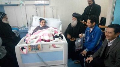 تحسن حالة مصابي حادث حلوان وزيارة الكنيسة لهم