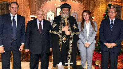 للتهنئة بالعيد .. قداسة البابا يستقبل رئيس الهيئة العليا للانتخابات