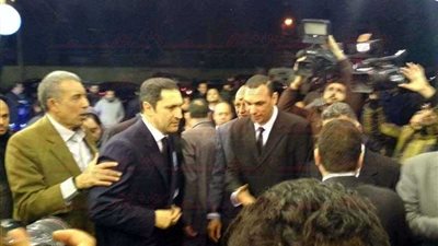 علاء مبارك يشارك عزاء الراحل إبراهيم نافع