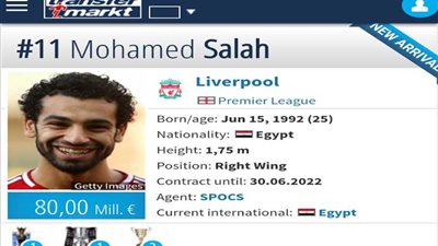 لقب أفضل لاعب في إفريقيا يرفع القيمة السوقية لـ«صلاح» إلى 80 مليون جنيه استرليني