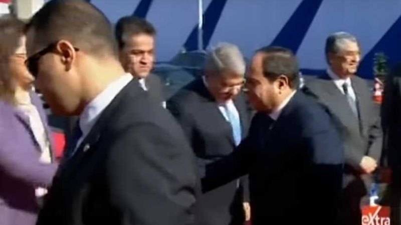 لحظة وصول السيسي