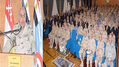 وزير الدفاع يلتقى عددا من أعضاء هيئة التدريس ودارسى أكاديمية ناصر العسكرية العليا