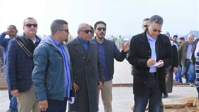 وزير النقل يتابع أعمال تنفيذ القوس الشمالي الغربي للدائري الإقليمي (صور)