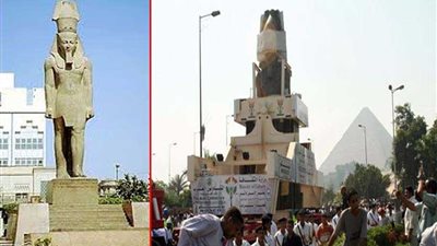 نقل تمثال رمسيس لبهو المتحف الكبير