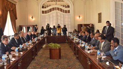 بدء جلسة مباحثات سياسية بين شكري ووزير خارجية إثيوبيا (صور)