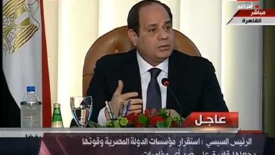 السيسي: دستور 2012 أعطى السلطة المطلقة للحاكم لكي لاتعود مصر (فيديو)