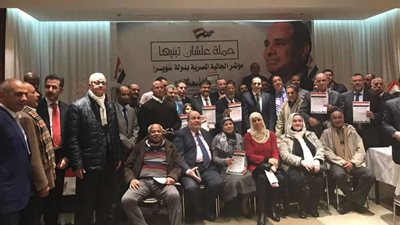 برقية تأييد للرئيس عبد الفتاح السيسي من الجالية المصرية بسويسرا