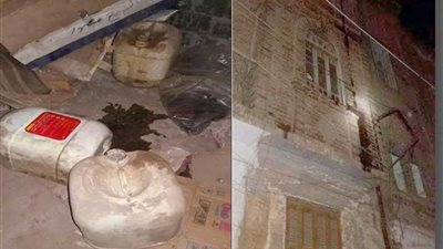 بالصور.. صاحب عقار يسكب ماء النار على الجدران لإجبار السكان على إخلائه