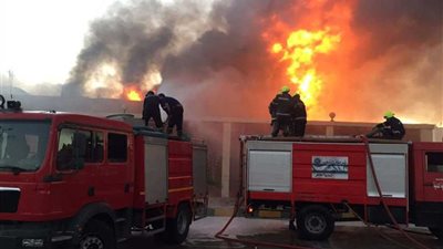 الصحة: 19 مصابا في حادث حريق بمصنع كرتون الهرم