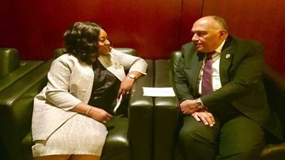 سامح شكري يبحث مع وزيرة خارجية غانا العلاقات الثنائية والقضايا الإقليمية